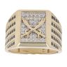14ct Yellow Gold Cubic Zirconia Sword Signet Ring