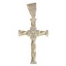 9ct Yellow Gold Cubic Zirconia Twisted Cross Pendant