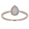 9ct Yellow Gold 0.10ct Diamond and Opal Cluster Ring