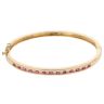18ct Yellow Gold 0.35ct Brilliant Cut Diamond and Ruby Hinged Bangle
