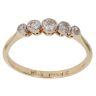 14ct Yellow Gold 0.25ct Old Cut Diamond Five Stone Ring