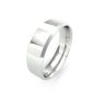 18ct White Gold Soft Chamfered Edge Wedding Band 6mm