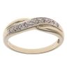 9ct Yellow Gold 0.10ct Diamond Crossover Ring