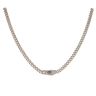 14ct Yellow Gold Monaco Classic Pave Lock Curb Chain 16"