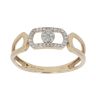 9ct Yellow Gold 0.15ct Diamond Fancy Ring
