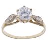 9ct Yellow Gold Cubic Zirconia Single Stone Ring