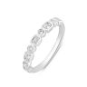 Silver Platinum Plated 0.50ct Mixed Shape Lab Grown Diamond Eternity Ring