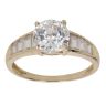 14ct Yellow Gold Cubic Zirconia Single Stone Ring