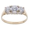 9ct Yellow Gold Cubic Zirconia Three Stone Ring