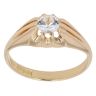 18ct Yellow Gold Cubic Zirconia Patterned Signet Ring