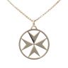 9ct Yellow Gold Maltese Cross Pendant And Chain 26"