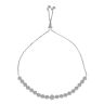 Silver Cubic Zirconia Toggle Cluster Bracelet