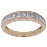 18ct Yellow Gold 1.10ct Princess Cut Diamond Half Eternity Ring
