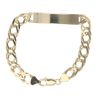 9ct Yellow Gold Double Curb ID Bracelet 8"