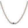 14ct Yellow Gold Monaco Classic Pave Lock Curb Chain 16"