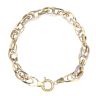 14ct Yellow And White Gold Greek Key Bracelet 7.5"