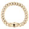 14ct Yellow Gold Monaco Curb Classic Plain Lock Bracelet 8.5"