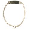 14ct Yellow Gold Children's Plain ID Bracelet 5.5"
