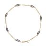 9ct Yellow Gold 0.07ct Diamond And Mystic Topaz Bracelet 7"