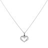 Vera Wang 18ct White Gold 0.09ct Diamond And Sapphire Double Heart Pendant And Chain 18"