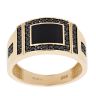 14ct Yellow Gold Black Gem Signet Ring
