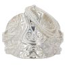 Silver Patterned Saddle Ring By Icesia