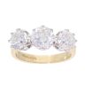 18ct Yellow Gold 3.95ct Diamond Trilogy Ring