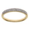 18ct Yellow Gold 0.20ct Brilliant Cut Diamond Two Row Fancy Ring