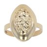 14ct Yellow Gold Patterned Oval Fancy Ring
