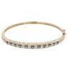 9ct Yellow Gold 0.10ct Diamond And Sapphire Patterned Bangle