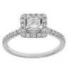 Platinum 0.85ct Brilliant Cut Diamond Cluster Ring