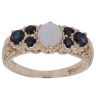 9ct Yellow Gold Opal and Sapphire Ring