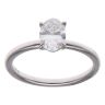 9ct White Gold 1.15ct Oval Cut Lab Grown Diamond Solitaire Ring