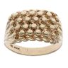 9ct Yellow Gold Four Row Keeper Ring