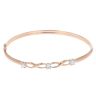 9ct Yellow Gold Cubic Zirconia Three Stone Bangle