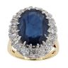 18ct Yellow Gold Sapphire And Diamond Cluster Ring