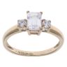 9ct Yellow Gold Cubic Zirconia Three Stone Ring