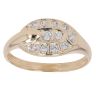9ct Yellow Gold Cubic Zirconia Cluster Ring