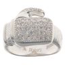 Silver Cubic Zirconia Boxing Glove Ring