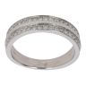9ct White Gold 0.50ct Diamond Fancy Two Row Ring
