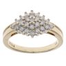 9ct Yellow Gold 0.25ct Brilliant Cut Diamond Cluster Ring