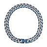 Unique & Co Stainless Steel Blue Curb Bracelet 8"