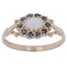 9ct Yellow Gold Sapphire and Opal Cluster Ring