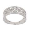 9ct White Gold 0.02ct Brilliant Cut Diamond Hearts Ring