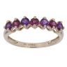 9ct Yellow Gold Pink Gemstone and Amethyst Ring
