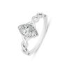 9ct White Gold 0.35ct Marquise Cut Lab Grown Diamond Halo Twist Ring