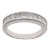 14ct White Gold 0.75ct Princess Cut Diamond Half Eternity Ring