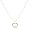 Gold Plated Silver Cubic Zirconia Claddagh Heart Pendant and Chain 18"