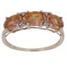 9ct Yellow Gold 0.05ct Diamond and Sunset Topaz Fancy Ring