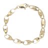 9ct Yellow Gold Patterned And Plain Tulip Bracelet 8.5"